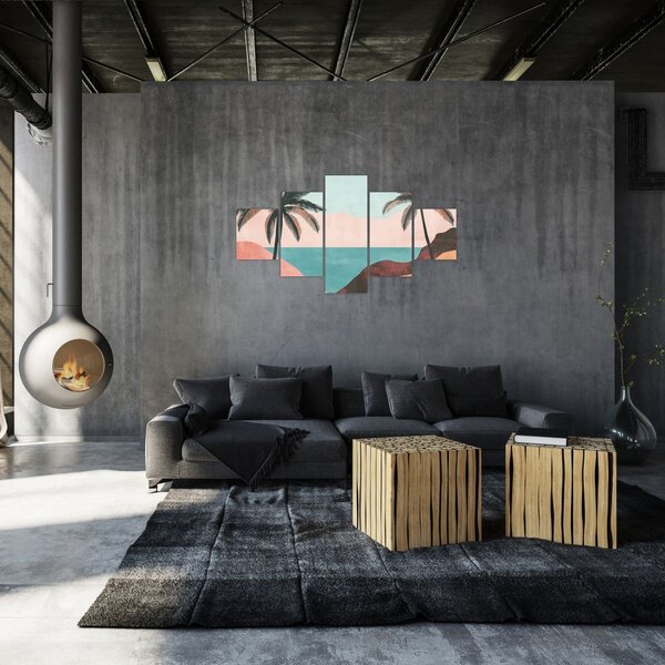 Obraz - Palmy nad morzem (125x70 cm)