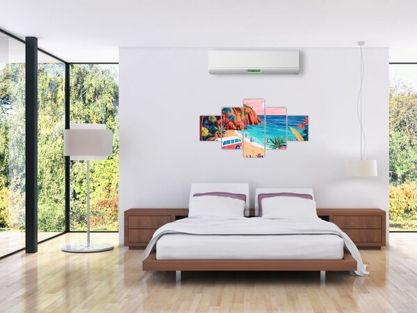Obraz - Karawan nad oceanem (125x70 cm)