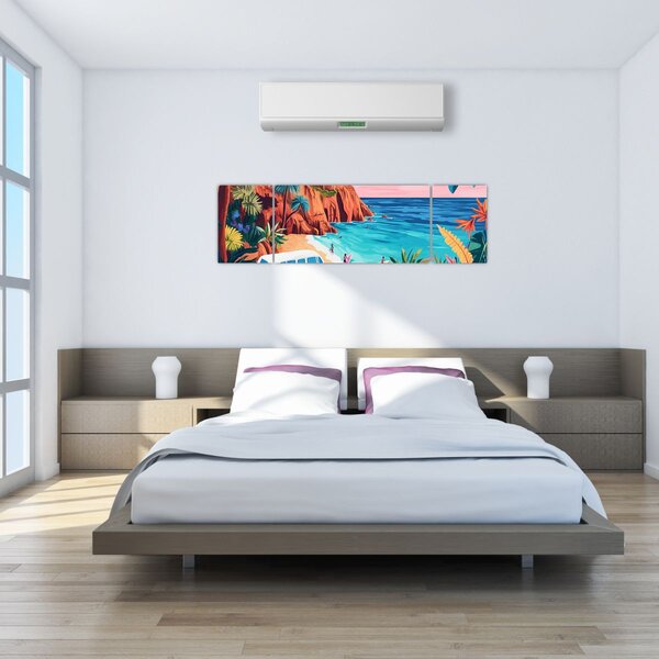 Obraz - Karawan nad oceanem (170x50 cm)