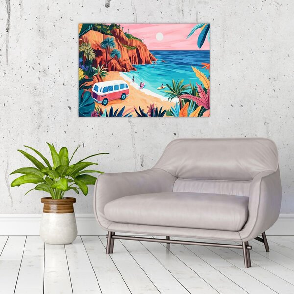 Obraz - Karawan nad oceanem (70x50 cm)