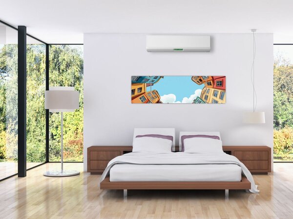 Obraz - Między domami (170x50 cm)