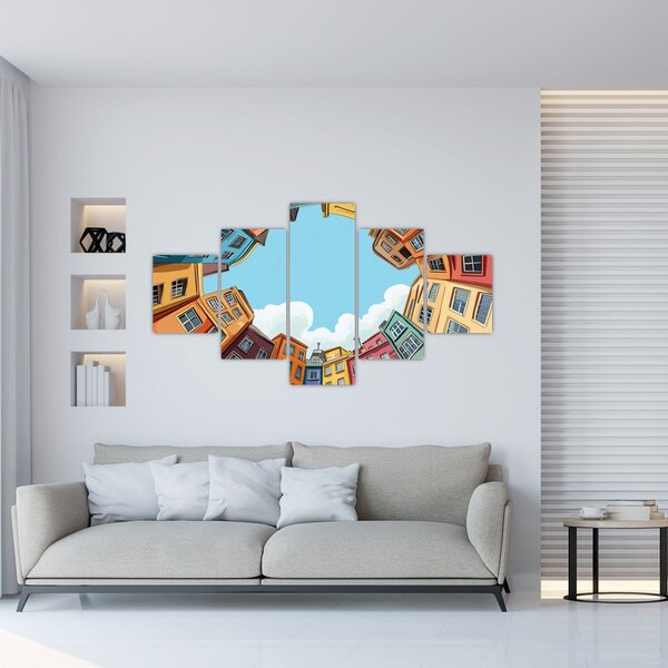 Obraz - Między domami (125x70 cm)