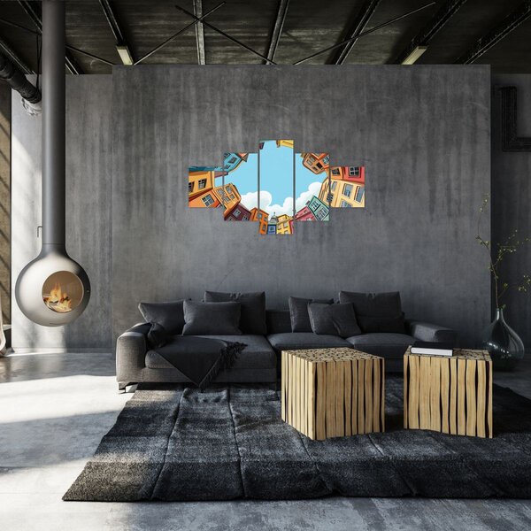 Obraz - Między domami (125x70 cm)
