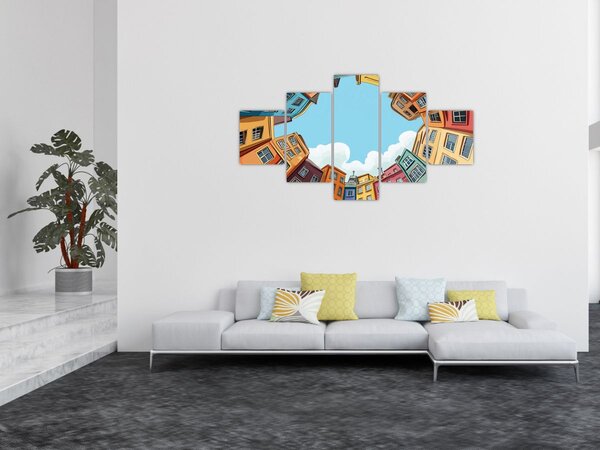 Obraz - Między domami (125x70 cm)