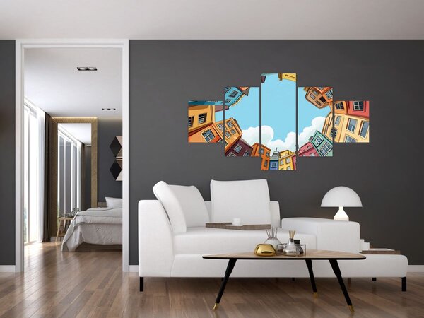 Obraz - Między domami (125x70 cm)