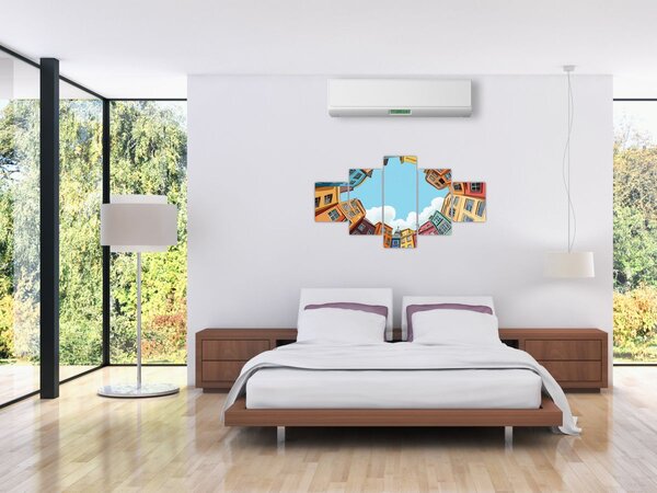 Obraz - Między domami (125x70 cm)