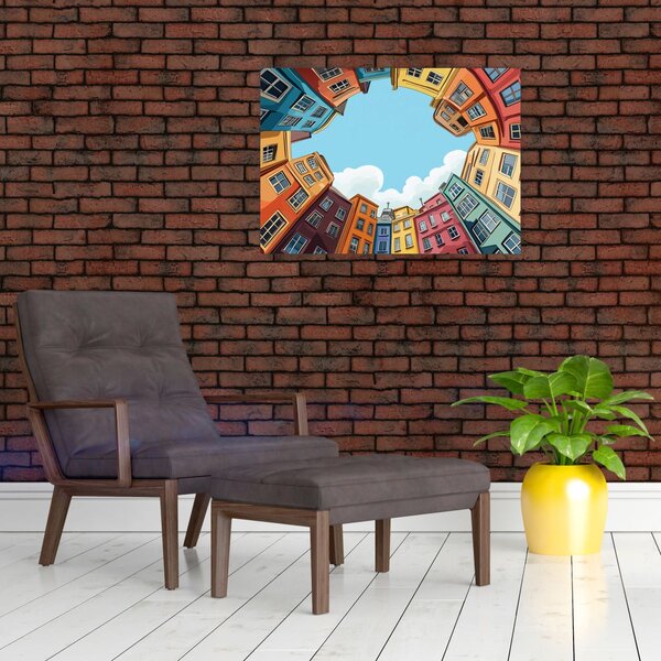 Obraz - Między domami (70x50 cm)