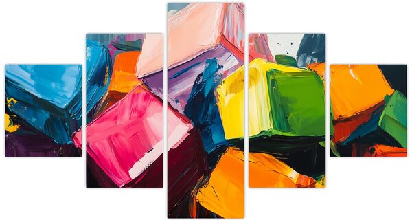 Obraz - Kolorowe kostki (125x70 cm)