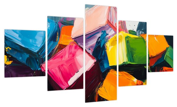 Obraz - Kolorowe kostki (125x70 cm)