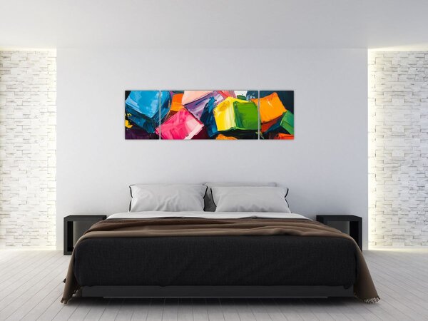 Obraz - Kolorowe kostki (170x50 cm)