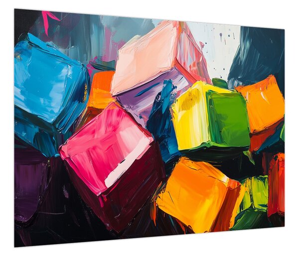 Obraz - Kolorowe kostki (70x50 cm)