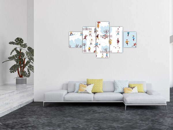 Obraz - Wesołej zimy (125x70 cm)