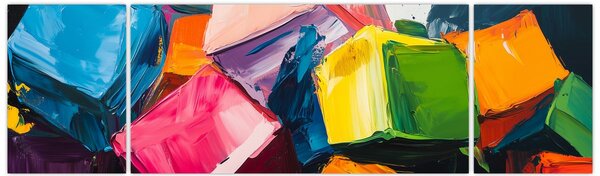 Obraz - Kolorowe kostki (170x50 cm)