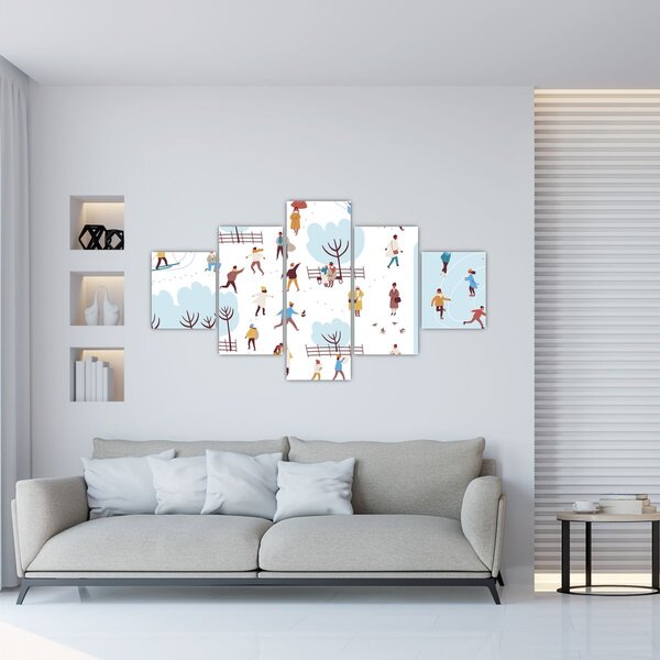 Obraz - Wesołej zimy (125x70 cm)