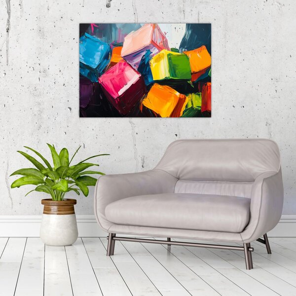 Obraz - Kolorowe kostki (70x50 cm)