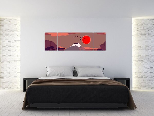Obraz - Góry Fuji (170x50 cm)