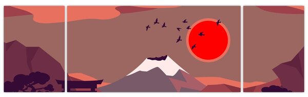 Obraz - Góry Fuji (170x50 cm)