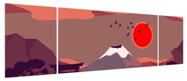 Obraz - Góry Fuji (170x50 cm)