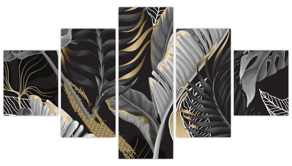 Obraz - Złota dżungla (125x70 cm)