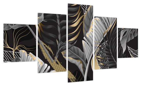 Obraz - Złota dżungla (125x70 cm)