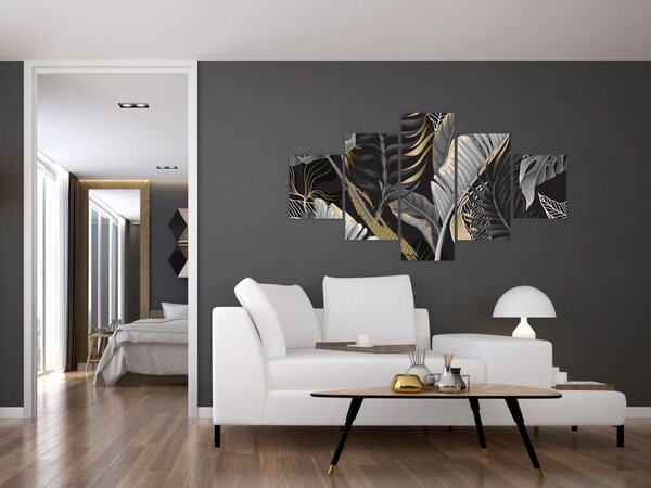 Obraz - Złota dżungla (125x70 cm)