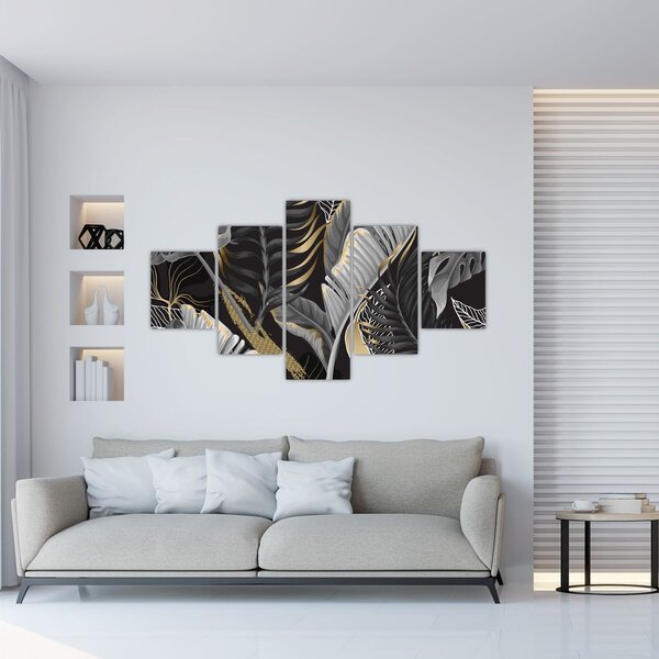 Obraz - Złota dżungla (125x70 cm)