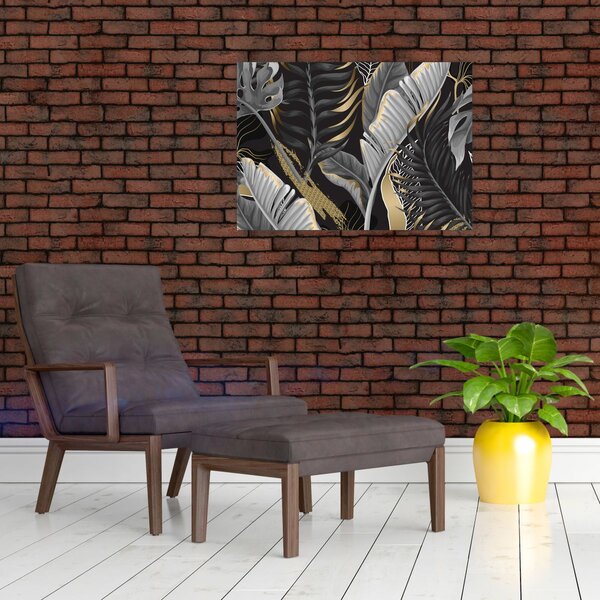 Obraz - Złota dżungla (70x50 cm)