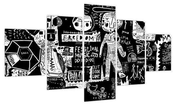 Obraz - Graffiti (125x70 cm)