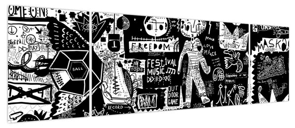 Obraz - Graffiti (170x50 cm)