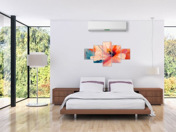 Obraz - Malowany kwiat (125x70 cm)