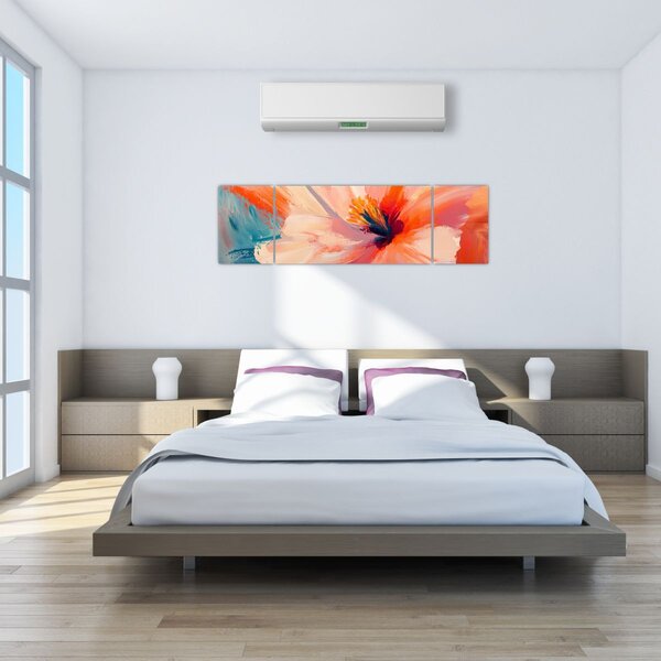 Obraz - Malowany kwiat (170x50 cm)