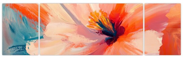 Obraz - Malowany kwiat (170x50 cm)