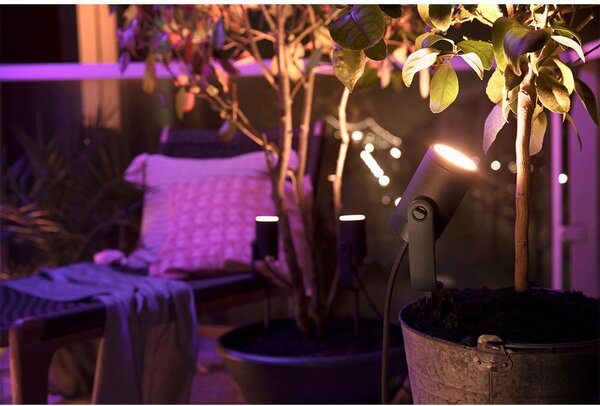 Philips Hue - Lily Spike Extension t/Spot Ogrodowa 1x8W White/Color Amb. Antracit Philips Hu