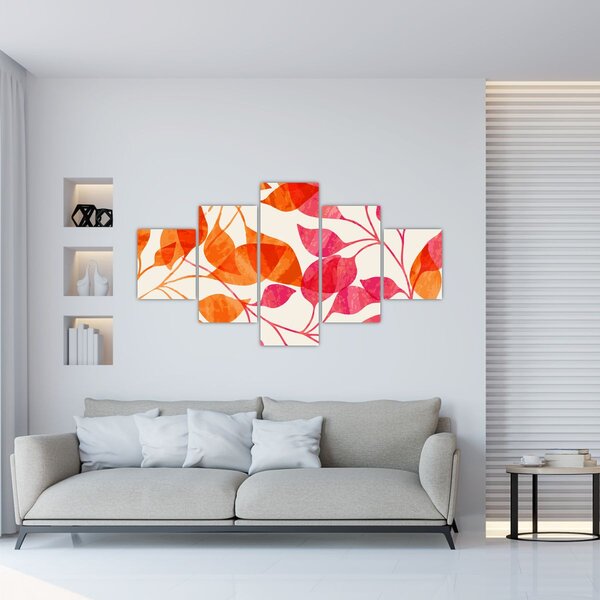 Obraz - Liście pomarańczy (125x70 cm)