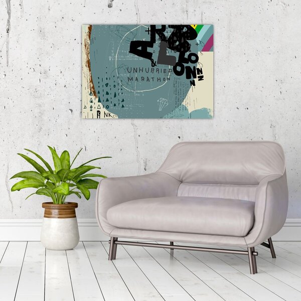 Obraz - Latający balon z tęczą (70x50 cm)