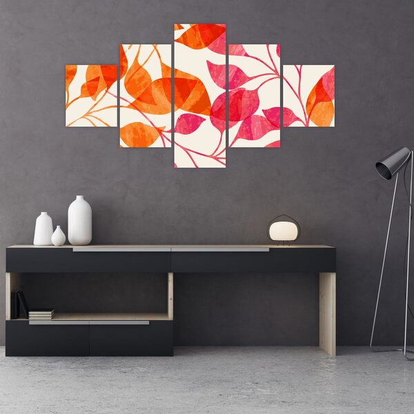 Obraz - Liście pomarańczy (125x70 cm)