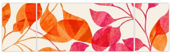 Obraz - Liście pomarańczy (170x50 cm)