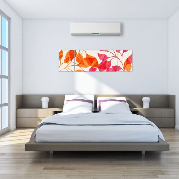 Obraz - Liście pomarańczy (170x50 cm)