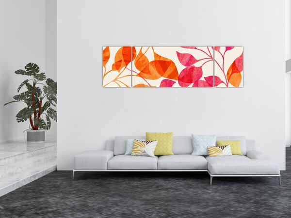 Obraz - Liście pomarańczy (170x50 cm)