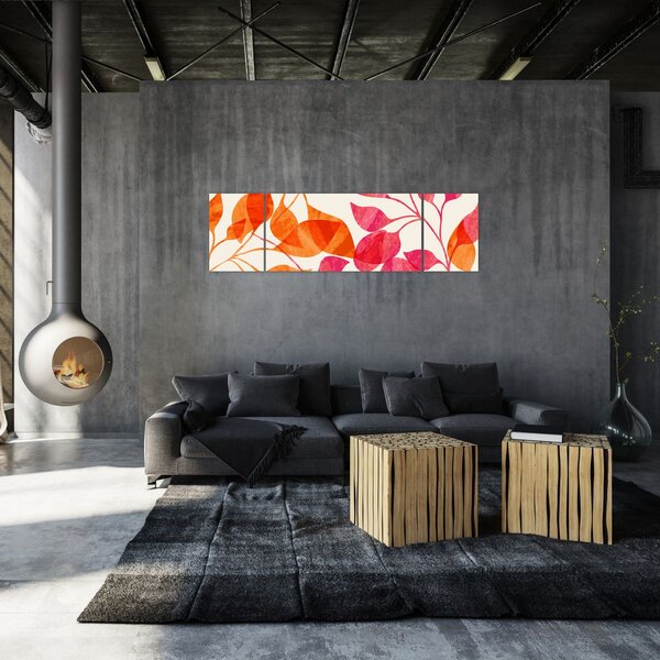 Obraz - Liście pomarańczy (170x50 cm)