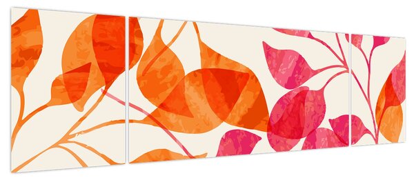 Obraz - Liście pomarańczy (170x50 cm)