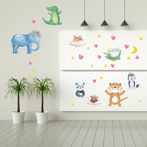 PIPPER | Naklejka na ścianę "Zwierzęta egzotyczne" 60x108 cm