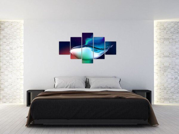 Obraz - Wieloryb w kosmosie (125x70 cm)