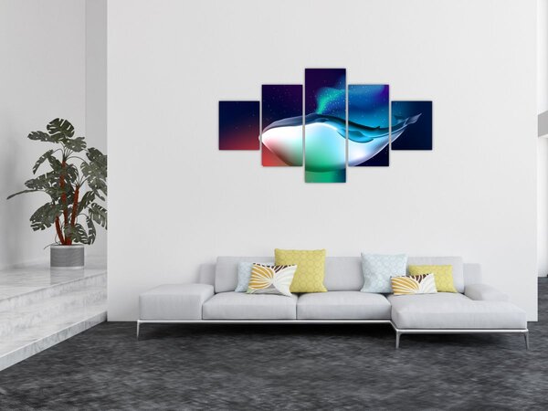 Obraz - Wieloryb w kosmosie (125x70 cm)