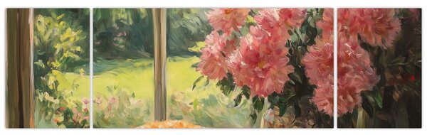 Obraz - Kot na oknie (170x50 cm)