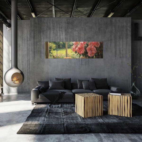 Obraz - Kot na oknie (170x50 cm)
