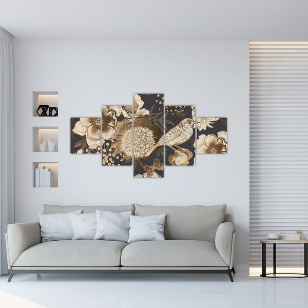 Obraz - Złoty ogród (125x70 cm)