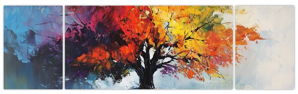 Obraz - Kolorowe drzewo (170x50 cm)