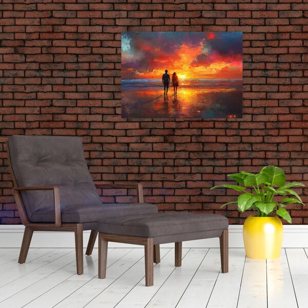 Obraz - Spacer po plaży (70x50 cm)
