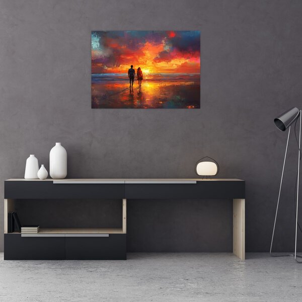 Obraz - Spacer po plaży (70x50 cm)